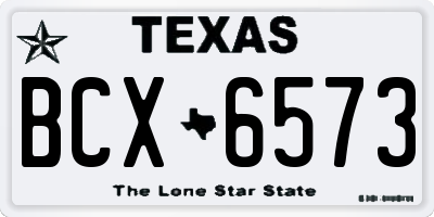 TX license plate BCX6573