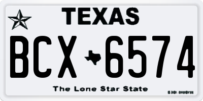 TX license plate BCX6574