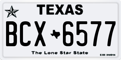 TX license plate BCX6577