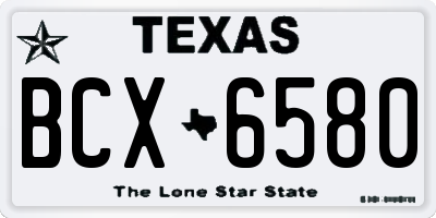 TX license plate BCX6580