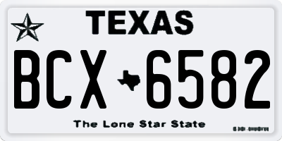TX license plate BCX6582