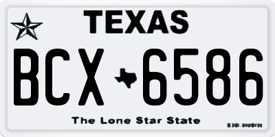 TX license plate BCX6586