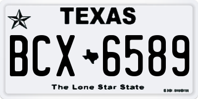 TX license plate BCX6589