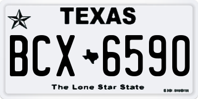 TX license plate BCX6590