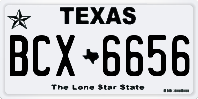 TX license plate BCX6656