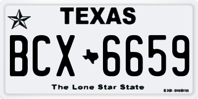 TX license plate BCX6659