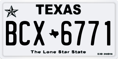 TX license plate BCX6771