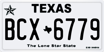 TX license plate BCX6779