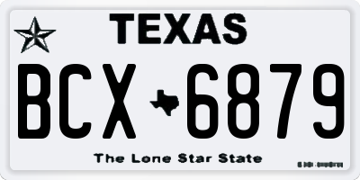 TX license plate BCX6879