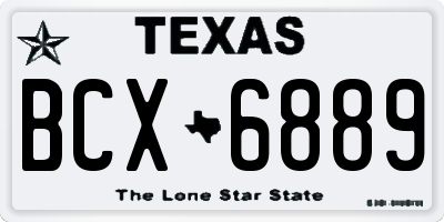 TX license plate BCX6889