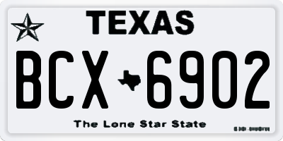 TX license plate BCX6902