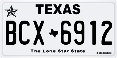 TX license plate BCX6912