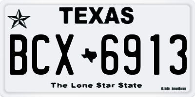 TX license plate BCX6913