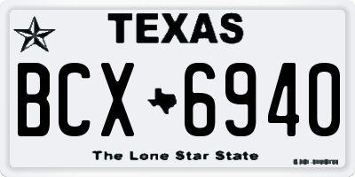 TX license plate BCX6940