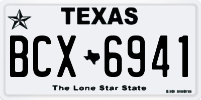 TX license plate BCX6941