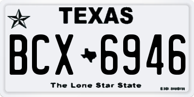 TX license plate BCX6946