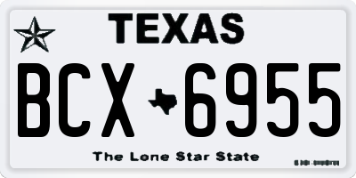 TX license plate BCX6955