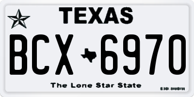 TX license plate BCX6970