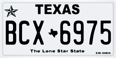 TX license plate BCX6975
