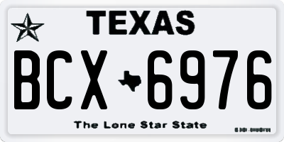 TX license plate BCX6976