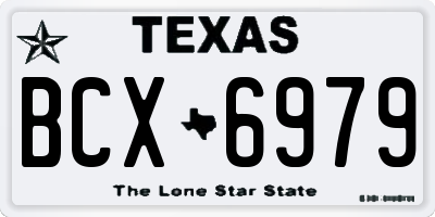 TX license plate BCX6979