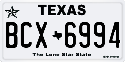 TX license plate BCX6994