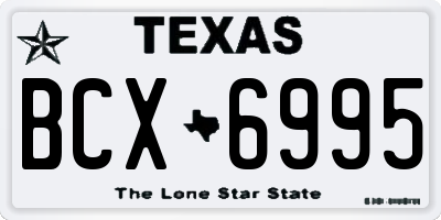 TX license plate BCX6995