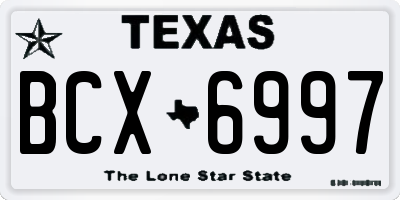 TX license plate BCX6997