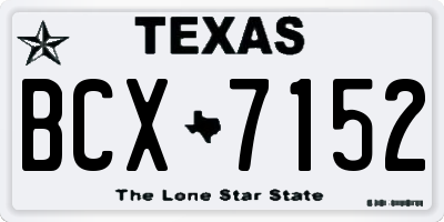 TX license plate BCX7152