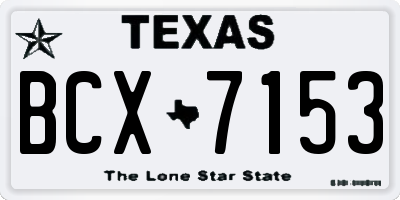 TX license plate BCX7153