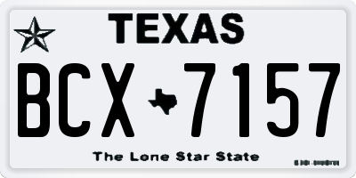 TX license plate BCX7157