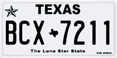 TX license plate BCX7211