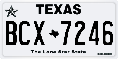 TX license plate BCX7246