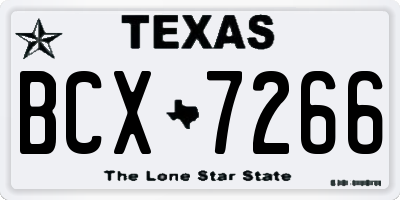 TX license plate BCX7266