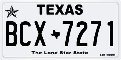 TX license plate BCX7271