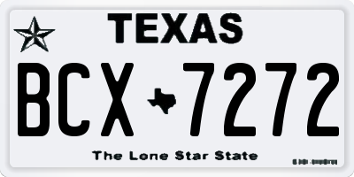 TX license plate BCX7272