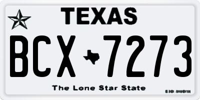TX license plate BCX7273