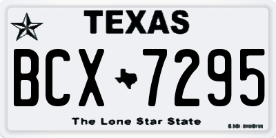 TX license plate BCX7295