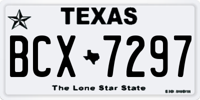 TX license plate BCX7297