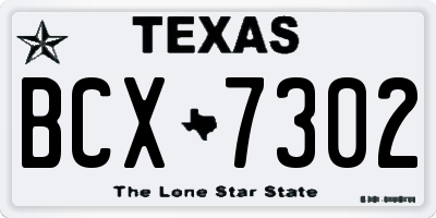 TX license plate BCX7302
