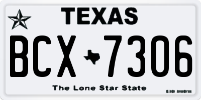 TX license plate BCX7306
