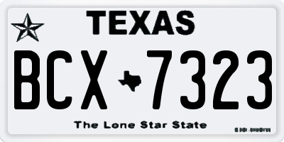 TX license plate BCX7323