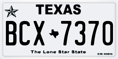 TX license plate BCX7370