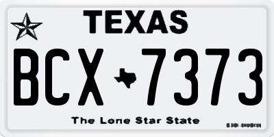 TX license plate BCX7373