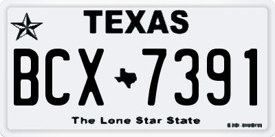 TX license plate BCX7391