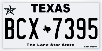 TX license plate BCX7395