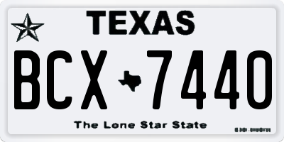 TX license plate BCX7440