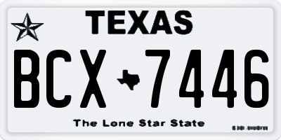 TX license plate BCX7446