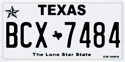 TX license plate BCX7484
