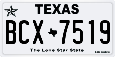 TX license plate BCX7519